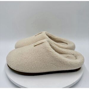 Bombas Shoes Womens Sunday Slippers Size 8 Cream Sherpa Fleece Mule Cozy Slip On